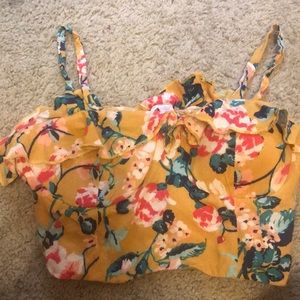 Floral tank crop top